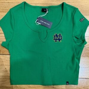 Hype and Vice Notre Dame crop top